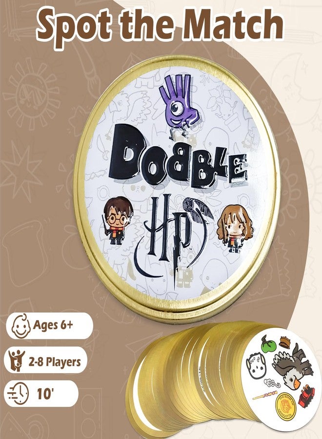 CoolShef لعبة بطاقات CoolShef Harry Dobbles | لعبة بطاقات 5 في 1 لتنمية الإدراك البصري | ألعاب مطابقة بطاقات دوبل ممتعة للأطفال والكبار، من عمر 6 سنوات فما فوق، من 2 إلى 8 لاعبين، مدة اللعب 10 دقائق - Image 4